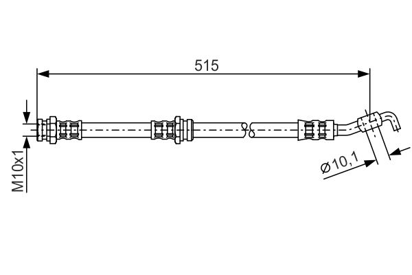 BOSCH MAZDA шланг гальмівний задн.323 -04 535mm