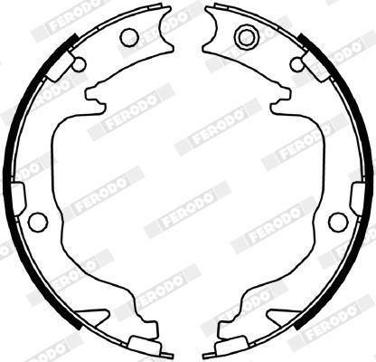 Комплект гальмівних колодок, стоянкове гальмо, Ferodo FSB4059