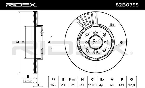 спирачен диск RIDEX