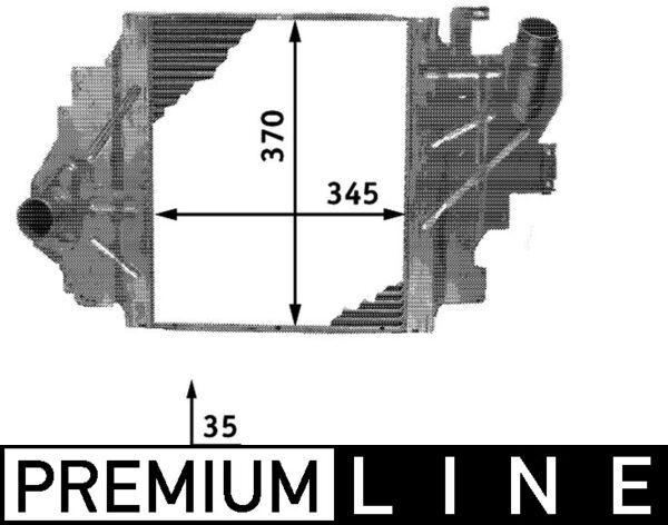 MAHLE Intercooler, inlaatluchtkoeler CI 65 000P