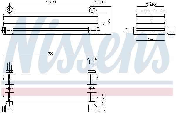 NISSENS 91262 Oil Cooler, engine oil