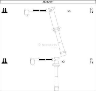 NIPPARTS gyújtókábelkészlet J5383011