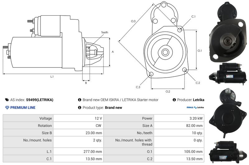 This part match OEM code: 1530289C1