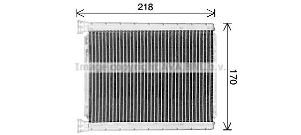 Теплообменник, Система отопления салона AVA QUALITY COOLING TO6782