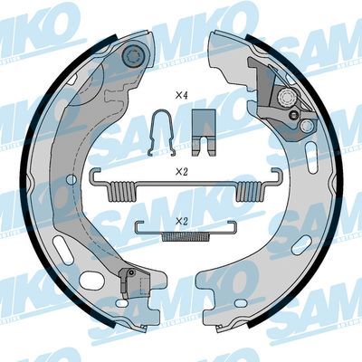 Комплект гальмівних колодок, стоянкове гальмо, Samko 89570