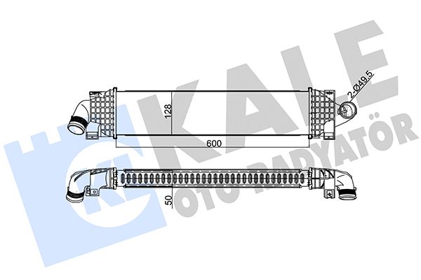 KALE FORD интеркуллер C-Max, Focus II, III, Kuga I, II, Mondeo IV, S-Max 1.6/2.0TDCi 04-