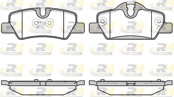 Комплект гальмівних накладок, дискове гальмо, задня вісь, підготовано для індикатора попередження про знос, Roadhouse 21600.00