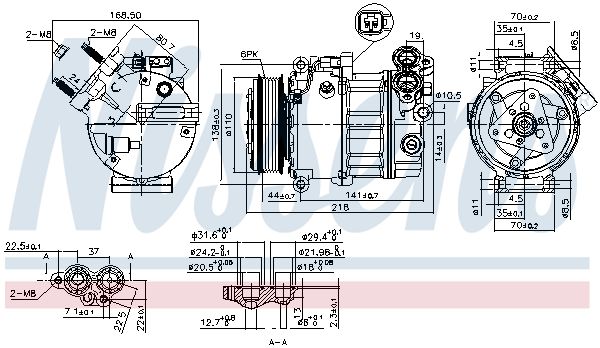 NISSENS 890125 Compressor, air conditioning