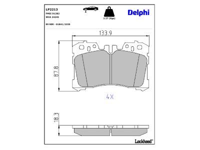 DELPHI LP2213 - Brake Pad Set, disc brake