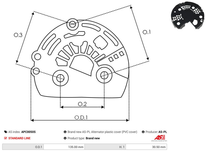 Kaitsekate, generaator, AS-PL APC0050S