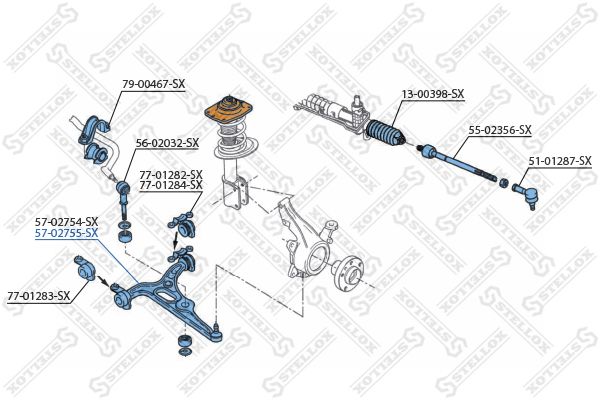 STELLOX 57-02755-SX Control/Trailing Arm, wheel suspension