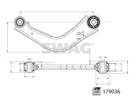 SWAG 33 10 4780 Control/Trailing Arm, wheel suspension