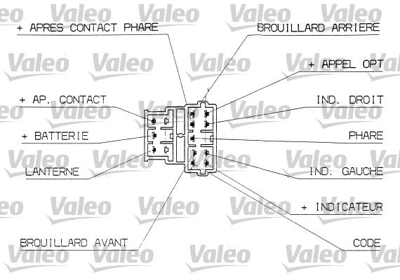 Перемикач на рульовій колонці, Valeo 251311