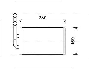 AVA QUALITY COOLING Hőcserélő, belső tér fűtés OL6570