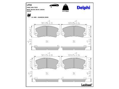 DELPHI LP56 Brake Pad Set, disc brake