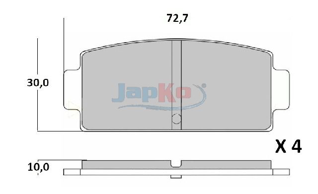 Piduriklotsi komplekt, ketaspidur, JAPKO 51MC01