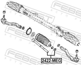 FEBEST 2422-KAN Inner Tie Rod