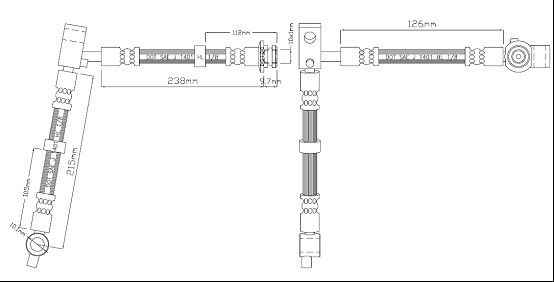 MOTAQUIP fékcső VBH1129