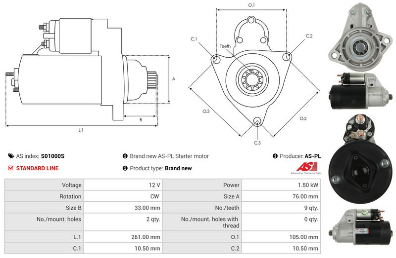 AS-PL S01000S Starteris