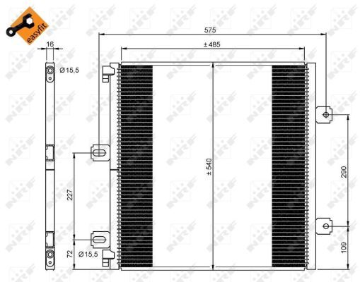 NRF 35901 Condenser, air conditioning