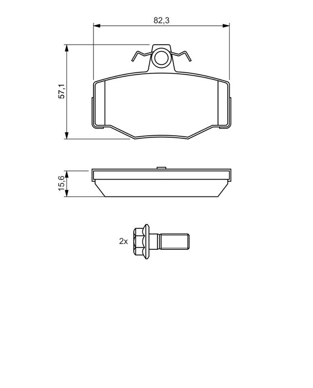 BOSCH 0986460993 Brake Pad Set, disc brake
