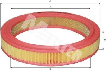 Повітряний фільтр, Mfilter A386