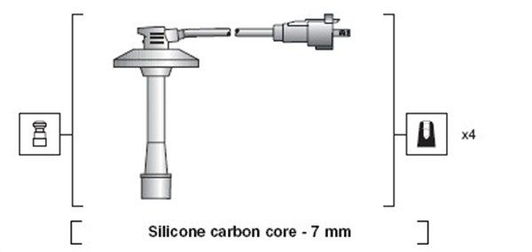 MAGNETI MARELLI gyújtókábelkészlet 941318111190