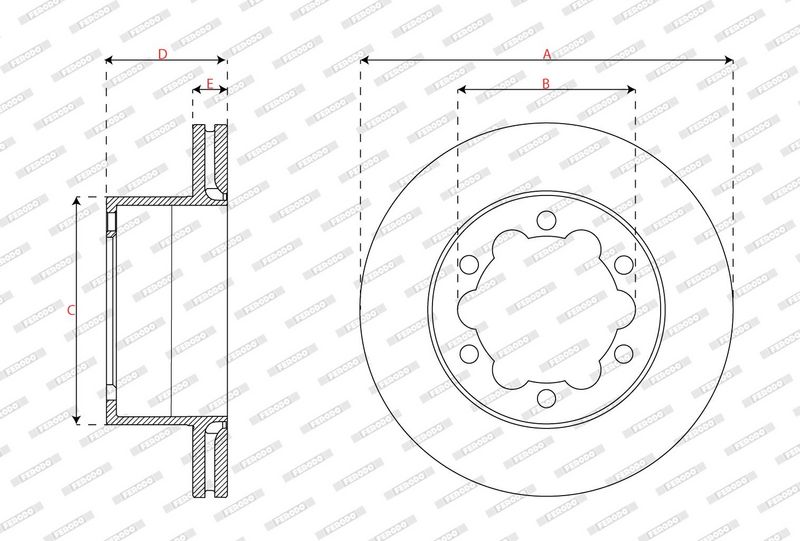 FERODO Disque de frein DDF3105C-1