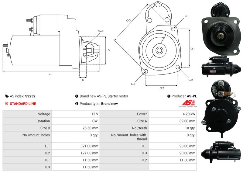 AS-PL S9232 Starter