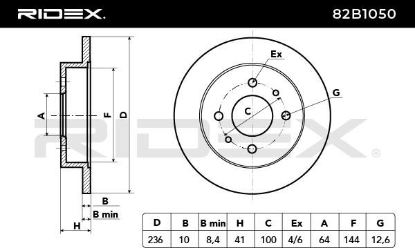 спирачен диск RIDEX