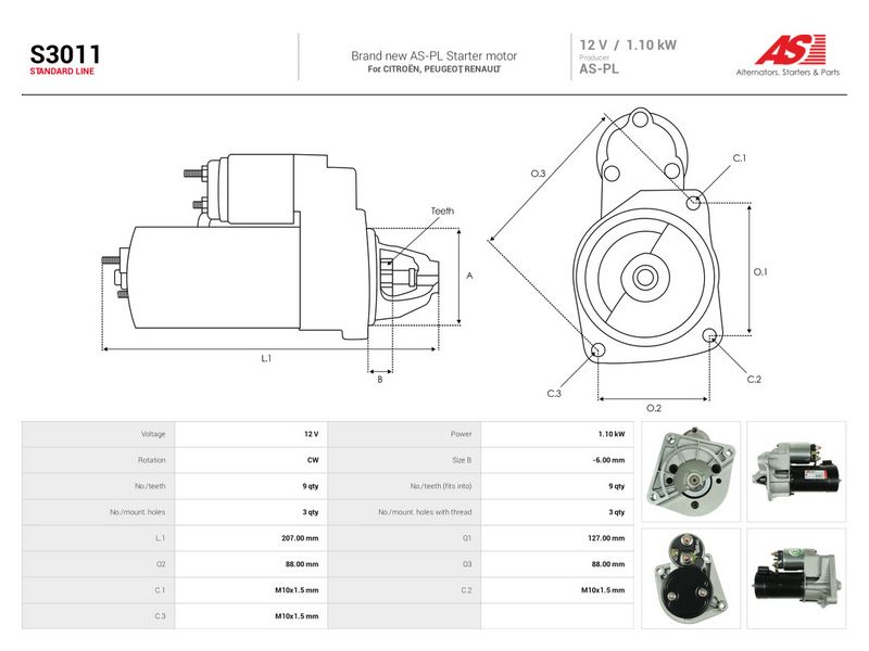 Starter, AS-PL S3011