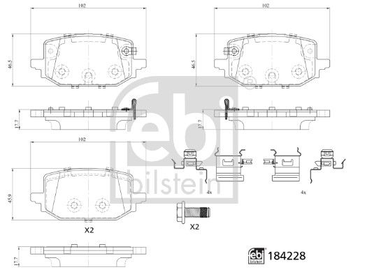 Колодки гальмівні задні к NISSAN D40606RA0B