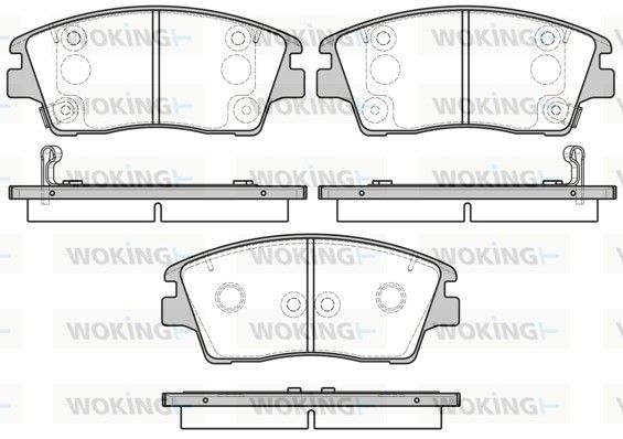 Комплект гальмівних накладок, дискове гальмо, Woking P17763.02