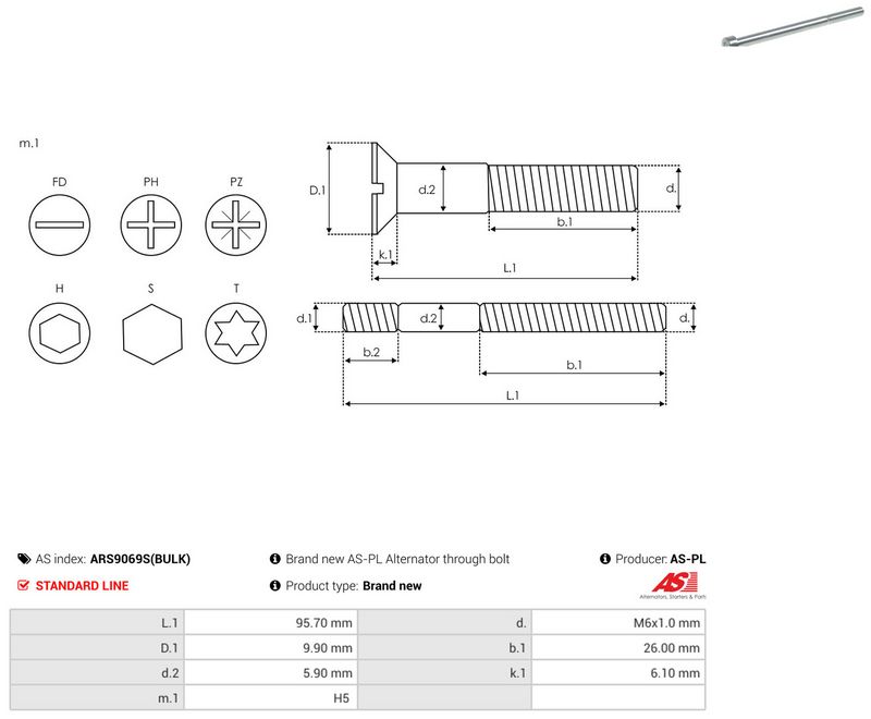 AS-PL ARS9069S(BULK) Repair Set, alternator