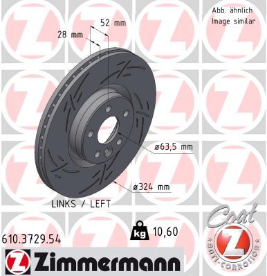 Гальмівний диск, Zimmermann 610.3729.54