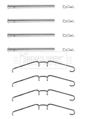 BORG & BECK tartozékkészlet, tárcsafékbetét BBK1069