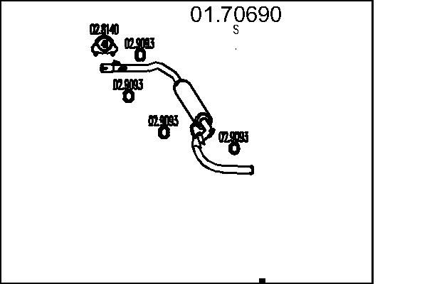 MTS kipufogócső 01.70690