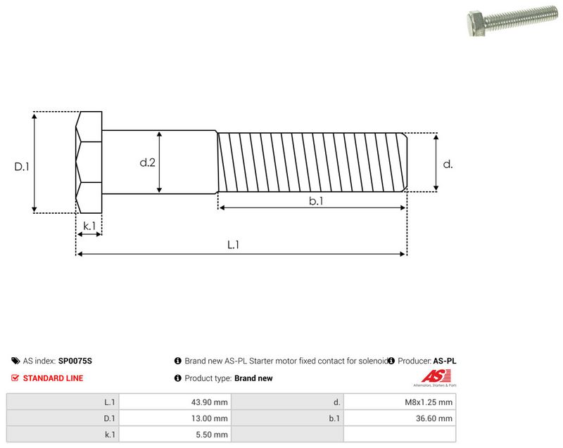 AS-PL SP0075S Repair Kit, starter