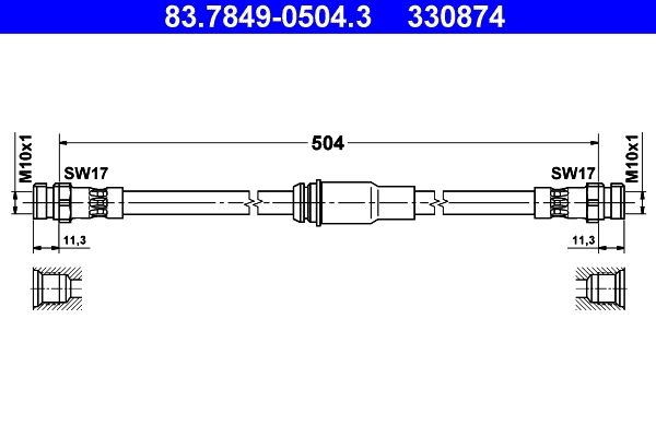 Furtun frana 83.7849-0504.3 ATE