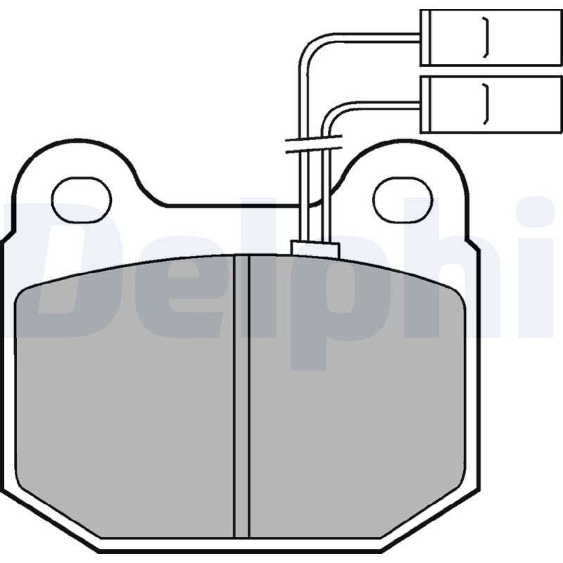 Комплект гальмівних накладок, дискове гальмо, Delphi LP485