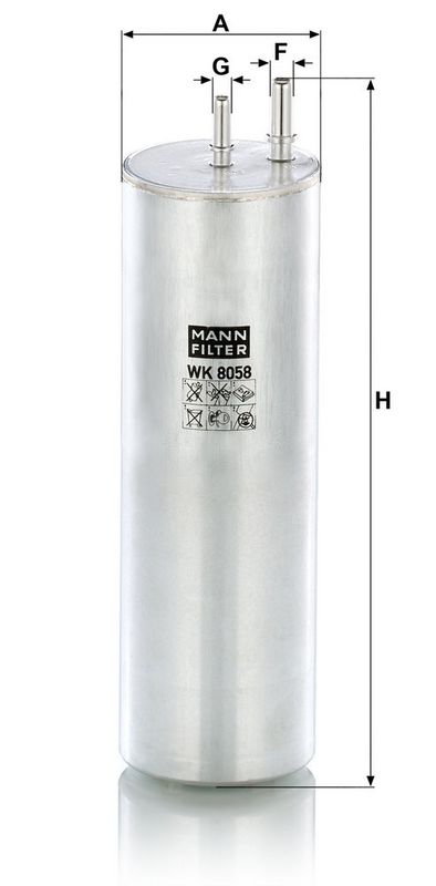 Kütusefilter, MANN-FILTER WK 8058
