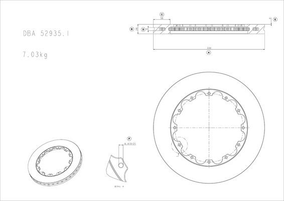 Disc frana de performanta DBA DBA52935.1S