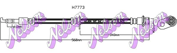 KAWE fékcső H7773