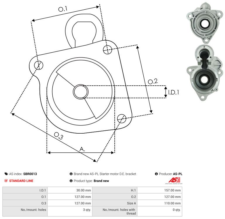 AS-PL SBR0013 Starter Lid, carburettor