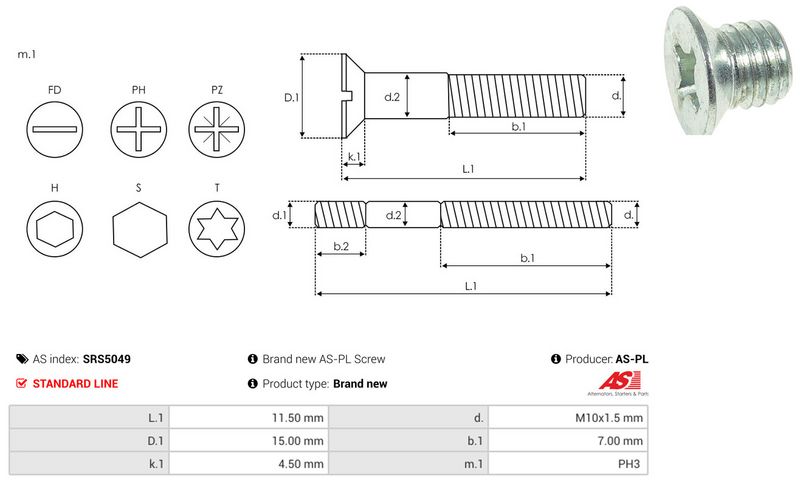 AS-PL SRS5049 Repair Set, alternator