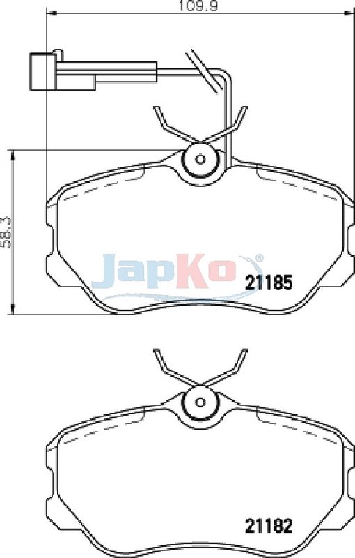 JAPKO 500218 Brake Pad Set, disc brake