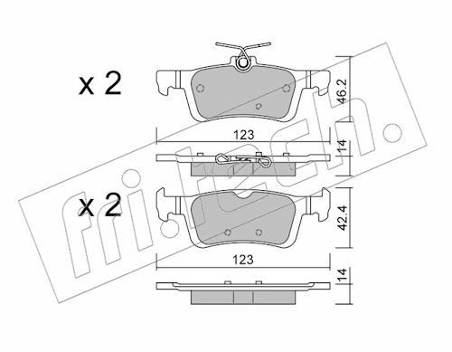 fri.tech. 1002.1 Brake Pad Set, disc brake