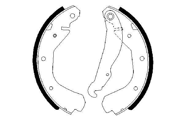 Комплект гальмівних колодок, Bosch 0986487213