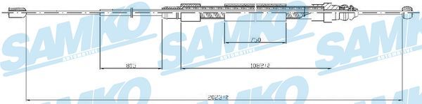 Тросовий привод, стоянкове гальмо, Samko C0715B