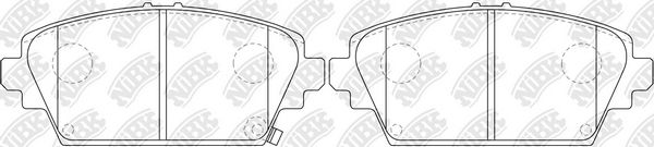 Комплект гальмівних накладок, дискове гальмо, Nibk PN8106